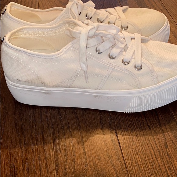 WHITE STEVE MADDEN PLATFORM SNEAKERS - Picture 5 of 6